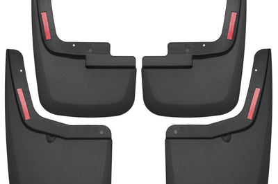 Husky Liners 2015-2017 Ford F-150 w/ OE Fender Flares Front and Rear Mud Guards - Black - Body Armor & Protection