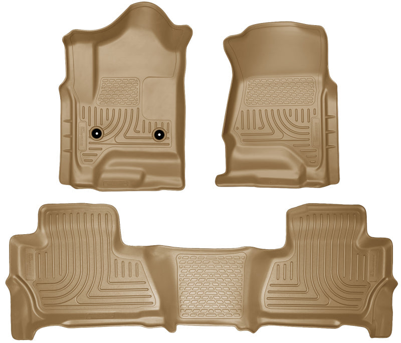 Husky Liners 2015 Chevy/GMC Suburban/Yukon XL WeatherBeater Combo Tan Front & 2nd Seat Floor - Mats