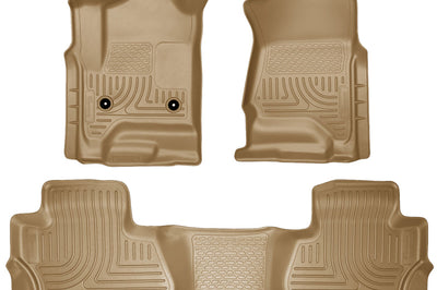 Husky Liners 2015 Chevy/GMC Suburban/Yukon XL WeatherBeater Combo Tan Front & 2nd Seat Floor - Mats