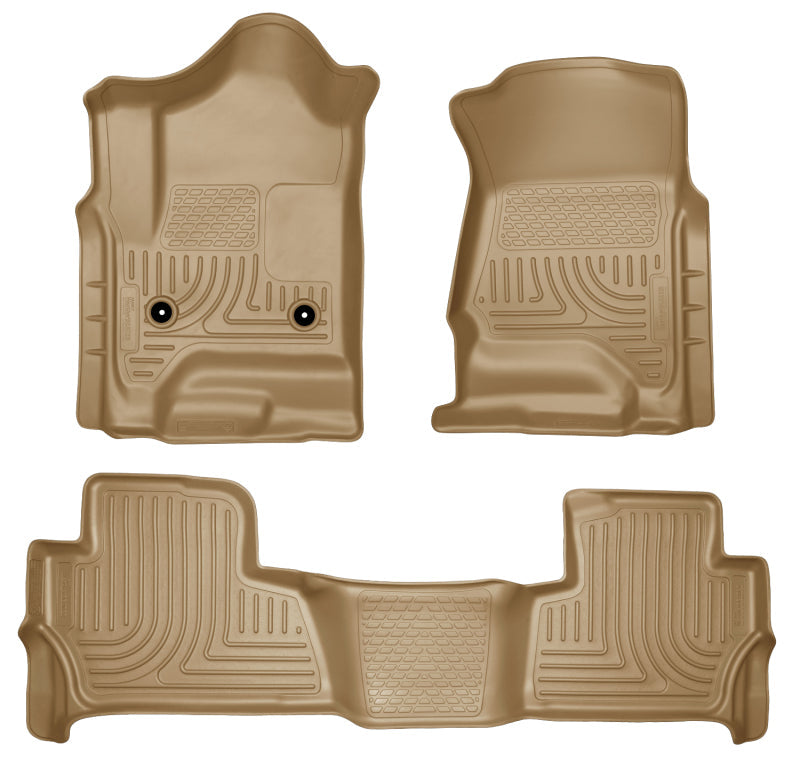 Husky Liners 2015 Chevy/GMC Tahoe/Yukon WeatherBeater Combo Tan Floor - Mats