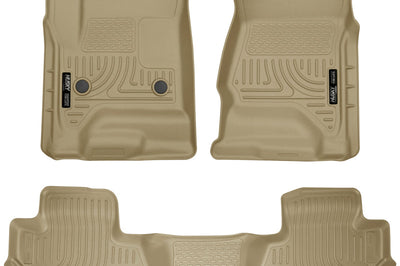 Husky Liners 2015 Chevy/GMC Tahoe/Yukon WeatherBeater Combo Tan Floor - Mats
