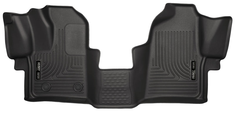 Husky Liners 2015 Ford Transit-150/Transit-250/Transit-350 WeatherBeater Front Black Floor - Mats