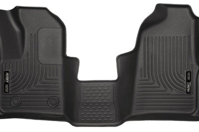 Husky Liners 2015 Ford Transit-150/Transit-250/Transit-350 WeatherBeater Front Black Floor - Mats