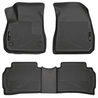 Husky Liners 2016 Chevy Malibu Weatherbeater Black Front & 2nd Seat Floor (Footwell Coverage) - Mats