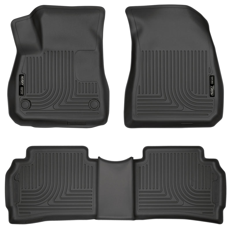 Husky Liners 2016 Chevy Malibu Weatherbeater Black Front & 2nd Seat Floor (Footwell Coverage) - Mats