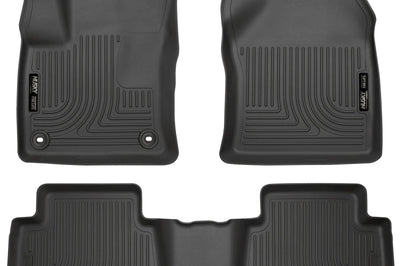 Husky Liners 2016 Toyota Prius Weatherbeater Black Front & 2nd Seat Floor (Footwell Coverage) - Mats