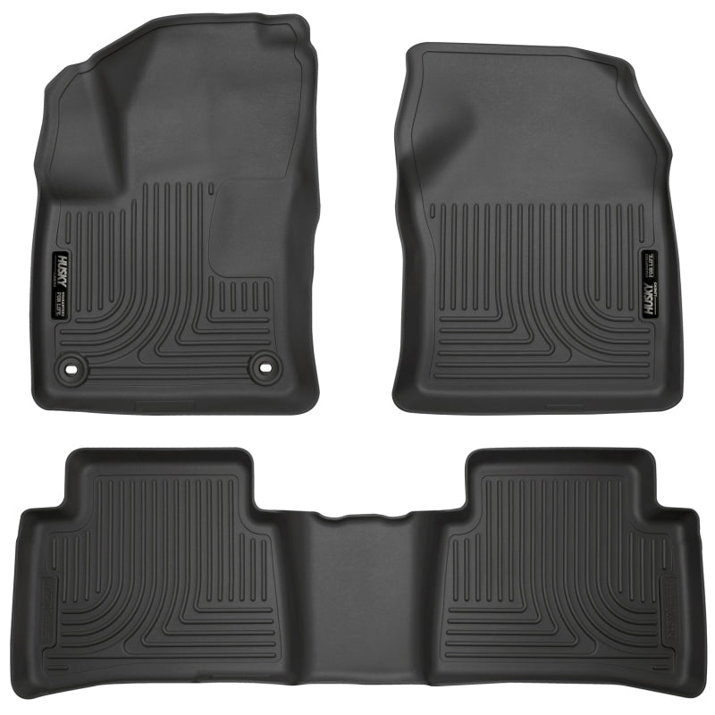 Husky Liners 2016 Toyota Prius Weatherbeater Black Front & 2nd Seat Floor (Footwell Coverage) - Mats