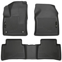Husky Liners 2016 Toyota Prius Weatherbeater Black Front & 2nd Seat Floor (Footwell Coverage) - Mats