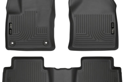 Husky Liners 2016 Toyota Prius Weatherbeater Black Front & 2nd Seat Floor (Footwell Coverage) - Mats