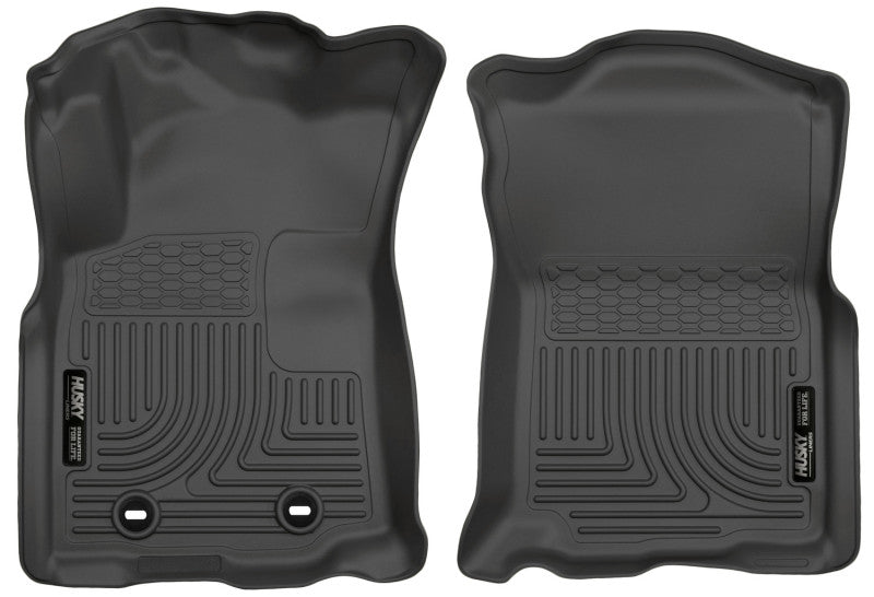 Husky Liners 2016 Toyota Tacoma w/ Manual Trans WeatherBeater Front Black Floor - Mats