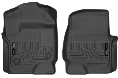 Husky Liners 2017 Ford Super Duty (Crew Cab / Cab) WeatherBeater Black Front Floor - Mats
