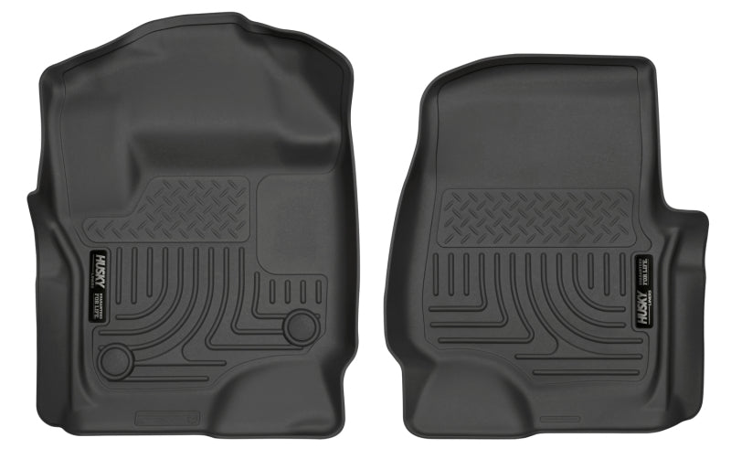Husky Liners 2017 Ford Super Duty (Crew Cab / Cab) WeatherBeater Black Front Floor - Mats