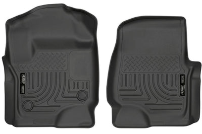 Husky Liners 2017 Ford Super Duty (Crew Cab / Cab) WeatherBeater Black Front Floor - Mats