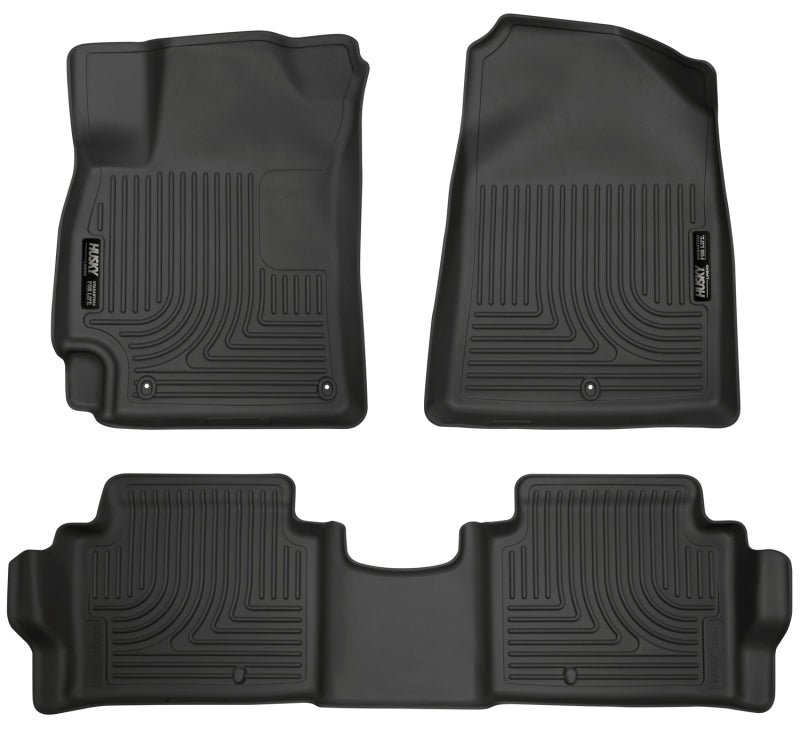 Husky Liners 2017 Hyundai Elantra Weatherbeater Black Front and Second Row Floor - Mats