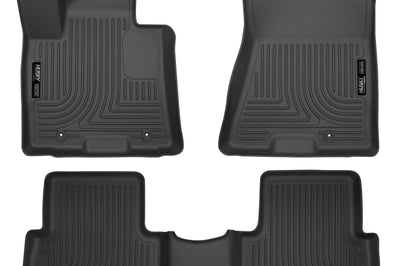 Husky Liners 2017 Kia Sportage Weatherbeater Front and Second Row Black Floor - Mats