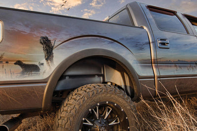 Husky Liners 2019 + Chevrolet Silverado 1500 Black Rear Wheel Well Guards - Body Armor & Protection