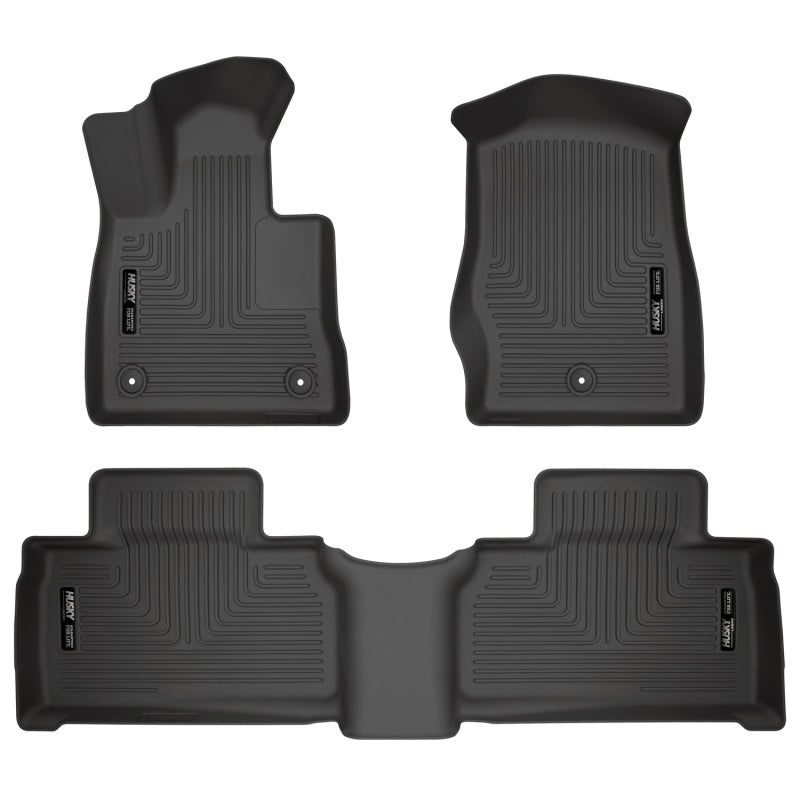 Husky Liners 2020 Ford Explorer Weatherbeater Black Front & 2nd Seat Floor - Mats