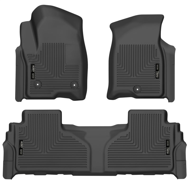 Husky Liners 21-23 Suburban/Tahoe/Yukon/Yukon XL Weatherbeater Front & 2nd Seat Floor - Black - Mats