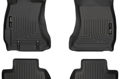 Husky Liners Subaru 12-14 Impreza/2015 WRX/STi WeatherBeater Combo Front&2nd Row Black Floor - Mats