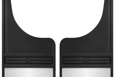 Husky Liners Universal 12in Wide Black Rubber Front Mud Flaps w/ Weight - Body Armor & Protection