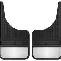 Husky Liners Universal 12in Wide Black Rubber Front Mud Flaps w/ Weight - Body Armor & Protection