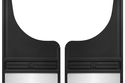 Husky Liners Universal 12in Wide Black Rubber Front Mud Flaps w/ Weight - Body Armor & Protection