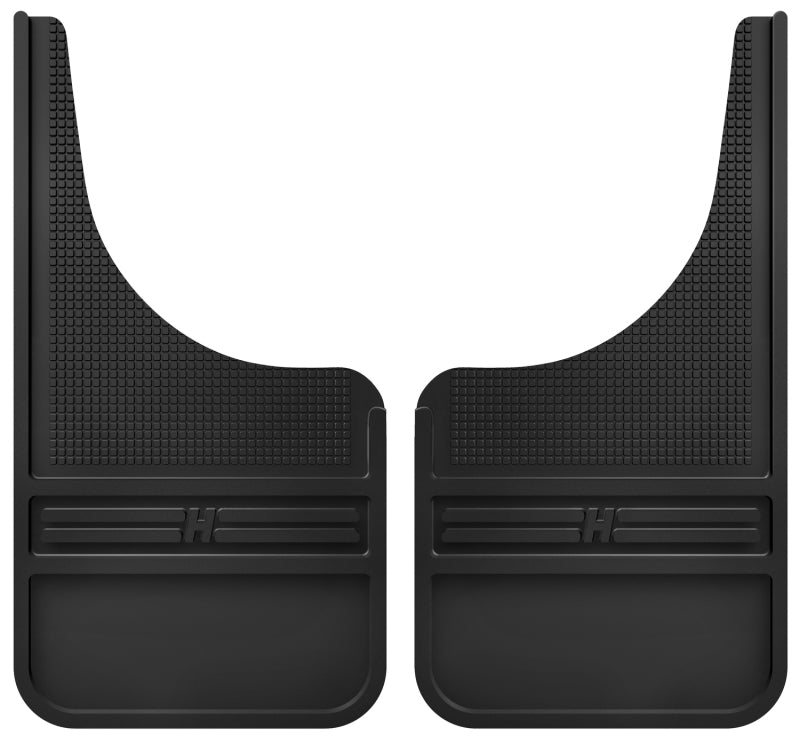 Husky Liners Universal 12in Wide Black Rubber Front Mud Flaps w/o Weight - Body Armor & Protection