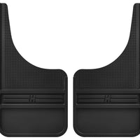 Husky Liners Universal 12in Wide Black Rubber Front Mud Flaps w/o Weight - Body Armor & Protection