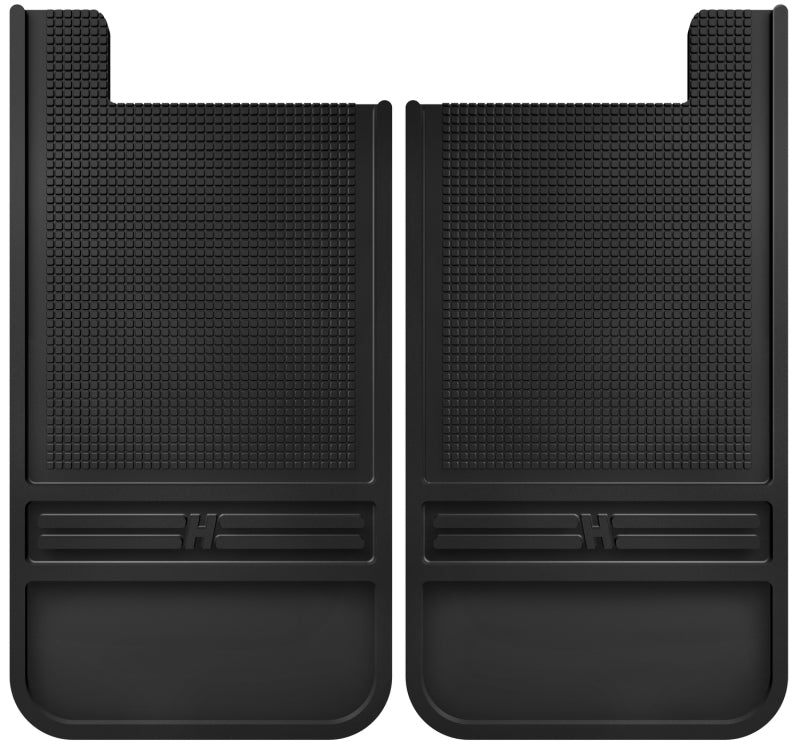 Husky Liners Universal 12in Wide Black Rubber Rear Mud Flaps w/o Weight - Body Armor & Protection