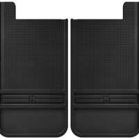 Husky Liners Universal 12in Wide Black Rubber Rear Mud Flaps w/o Weight - Body Armor & Protection