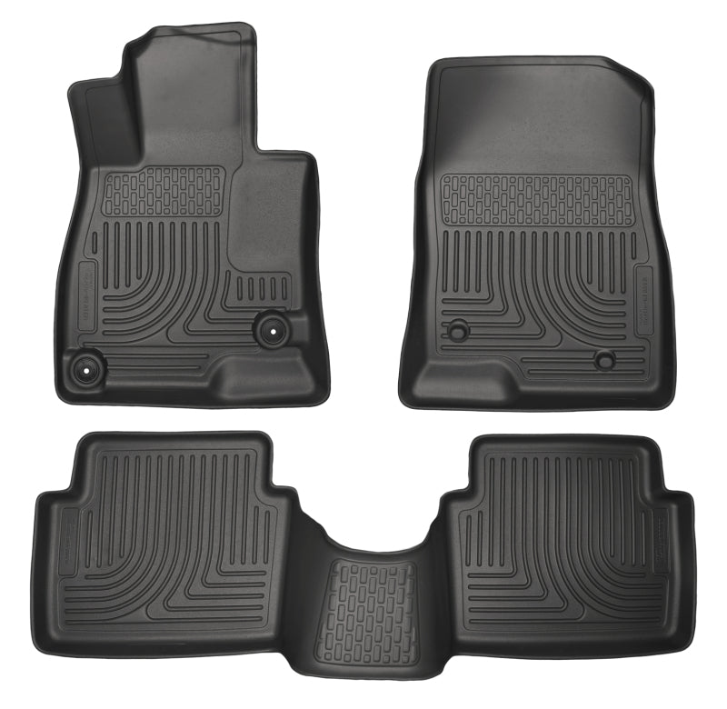 Husky Liners WeatherBeater 14 Mazda 3 Hatch&Sedan Front & Second Row Black Floor - Mats