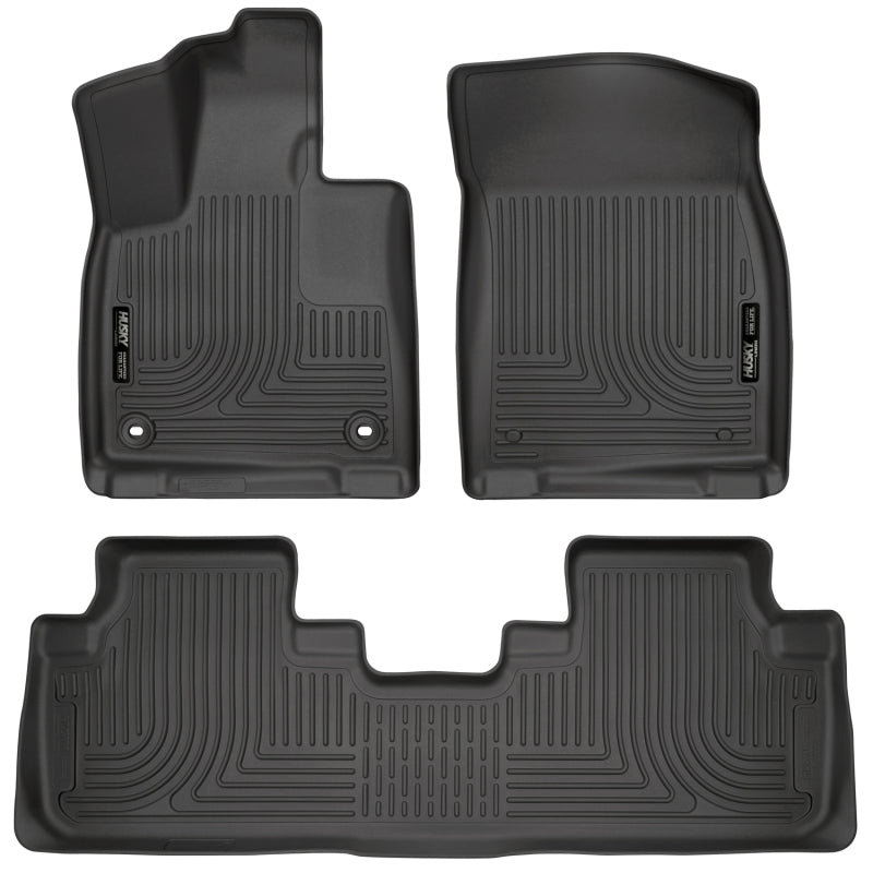 Husky Liners Weatherbeater 16-17 Lexus RX350 / RX450H Front & 2nd Seat Floor - Black - Mats