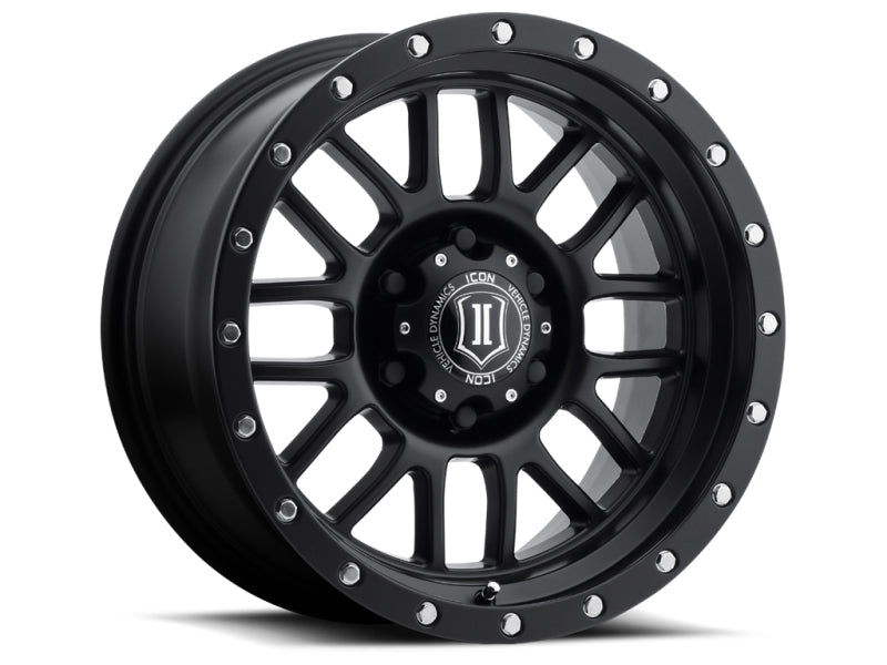 ICON Alpha 17x8.5 6x5.5 0mm Offset 4.75in BS 106.1mm Bore Satin Black Wheel - Wheels