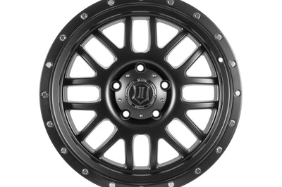 ICON Alpha 20x9 5x150 16mm Offset 5.625in BS 110.1mm Bore Satin Black Wheel - Wheels