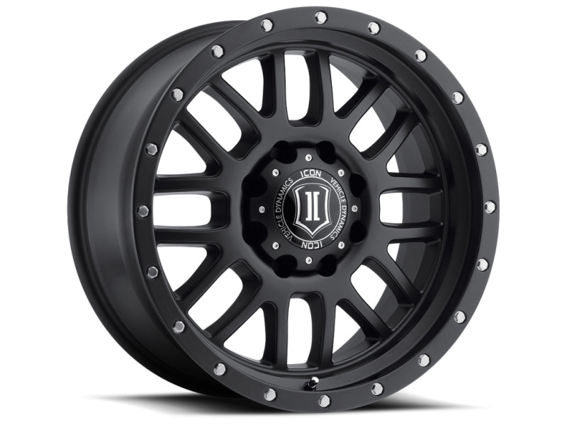 ICON Alpha 20x9 5x150 16mm Offset 5.625in BS 110.1mm Bore Satin Black Wheel - Wheels
