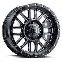ICON Alpha 20x9 8x170 0mm Offset 5in BS Gloss Black Milled Spokes Wheel - Wheels