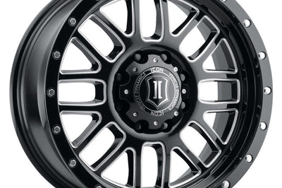 ICON Alpha 20x9 8x170 0mm Offset 5in BS Gloss Black Milled Spokes Wheel - Wheels
