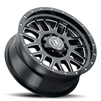 ICON Alpha 20x9 8x180 12mm Offset 5.5in BS Gloss Black Milled Spokes Wheel - Wheels