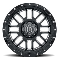ICON Alpha 20x9 8x180 12mm Offset 5.5in BS Gloss Black Milled Spokes Wheel - Wheels