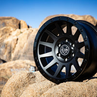 ICON Compression 17x8.5 6x135 6mm Offset 5in BS 87.1mm Bore Double Black Wheel - Wheels