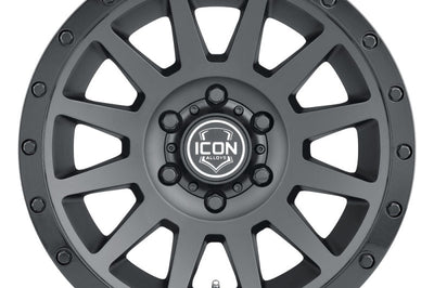 ICON Compression 17x8.5 6x5.5 0mm Offset 4.75in BS 106.1mm Bore Double Black Wheel - Wheels
