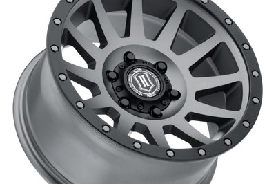 ICON Compression 18x9 5x150 25mm Offset 6in BS Titanium Wheel - Wheels
