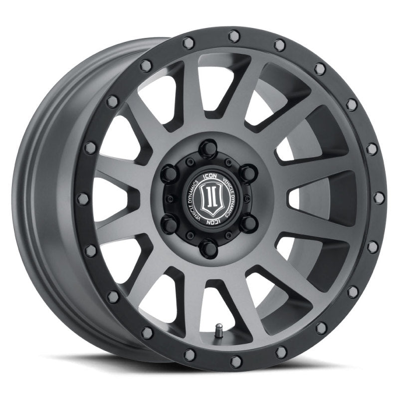 ICON Compression 18x9 5x150 25mm Offset 6in BS Titanium Wheel - Wheels