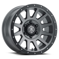 ICON Compression 18x9 5x150 25mm Offset 6in BS Titanium Wheel - Wheels