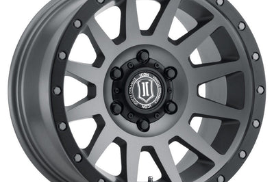 ICON Compression 18x9 5x150 25mm Offset 6in BS Titanium Wheel - Wheels