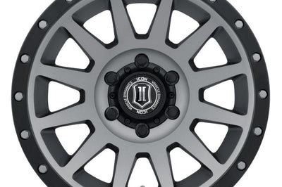 ICON Compression 18x9 5x150 25mm Offset 6in BS Titanium Wheel - Wheels