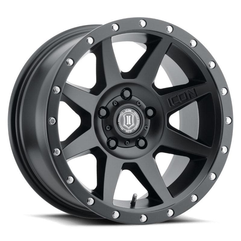 ICON Rebound 17x8.5 5x5.5 0mm Offset 4.75in BS Satin Black Wheel - Wheels