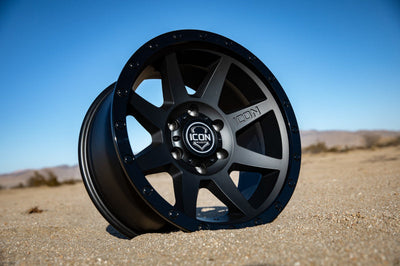 ICON Rebound 17x8.5 6x135 6mm Offset 5in BS 87.1mm Bore Double Black Wheel - Wheels