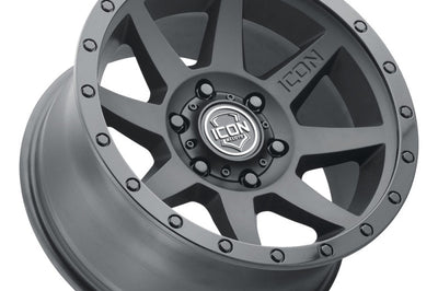 ICON Rebound 17x8.5 6x135 6mm Offset 5in BS 87.1mm Bore Double Black Wheel - Wheels