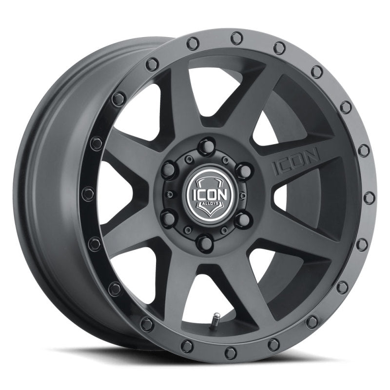 ICON Rebound 17x8.5 6x135 6mm Offset 5in BS 87.1mm Bore Double Black Wheel - Wheels